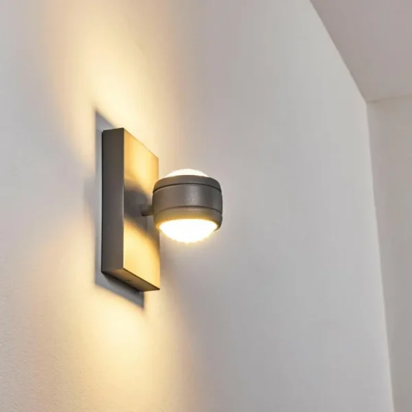 hofstein Applique murale d'extérieur Arsego LED Gris, 2 lumières* Lampes Modernes