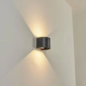 hofstein Applique murale d'extérieur Tamarin LED Noir, 2 lumières* Lampes Modernes