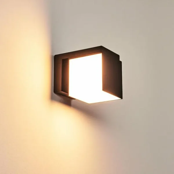 hofstein Applique murale d'extérieur Swanek LED Noir, 1 lumière* Lampes Modernes