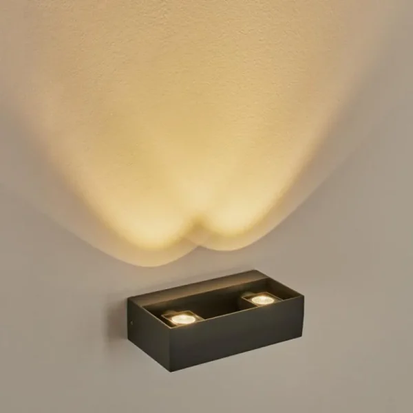 hofstein Applique murale d'extérieur Fletcher LED Anthracite, 2 lumières* Lampes Modernes