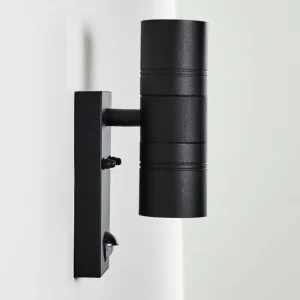 hofstein Applique murale d'extérieur Froslev LED Noir, 2 lumières, Détecteur de mouvement* Lampes Modernes