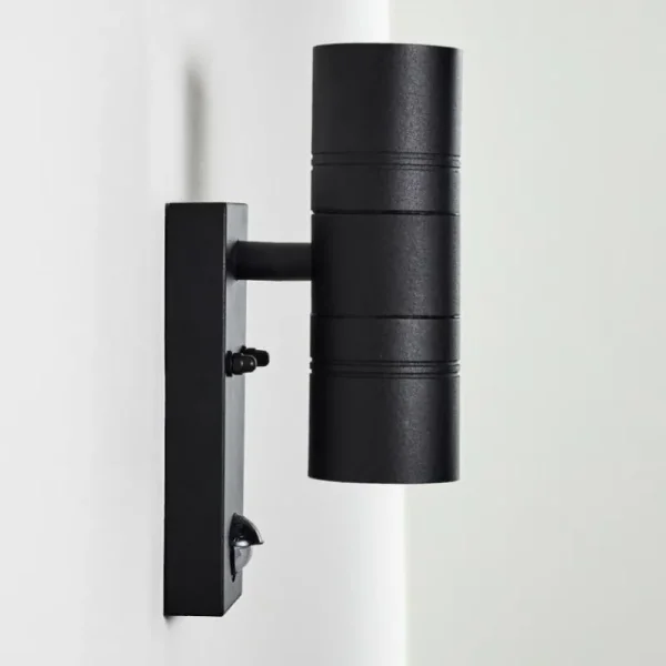 hofstein Applique murale d'extérieur Froslev LED Noir, 2 lumières, Détecteur de mouvement* Lampes Modernes