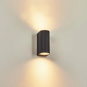 hofstein Applique murale d'extérieur Skaabu Noir, Blanc, 2 lumières* Lampes Modernes