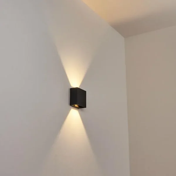 hofstein Applique murale d'extérieur Spidern LED Noir, 1 lumière* Lampes Modernes