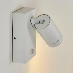 hofstein Applique murale d'extérieur Hakamken Blanc, 1 lumière, Détecteur de mouvement* Lampes Modernes