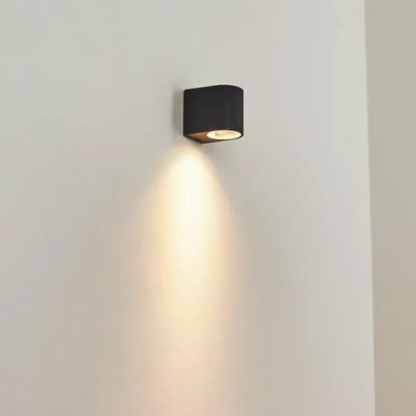 hofstein Applique murale d'extérieur Skaabu Noir, Blanc, 1 lumière* Lampes Modernes