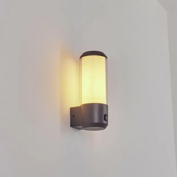 hofstein Applique murale d'extérieur Gondoyer Anthracite, 1 lumière, Détecteur de mouvement* Lampes Modernes
