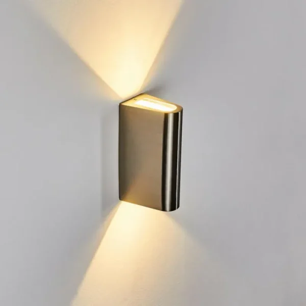hofstein Applique murale d'extérieur Avena LED Acier inoxydable, 1 lumière* Lampes Modernes