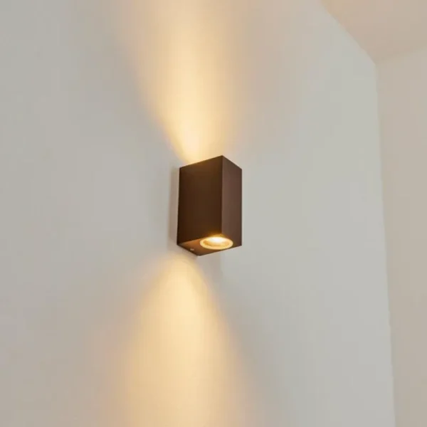 hofstein Applique murale d'extérieur Kingstown Rouille, 2 lumières* Lampes Modernes