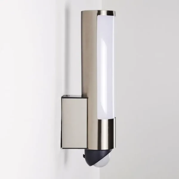 hofstein Applique murale d'extérieur Vasön LED Acier inoxydable, 1 lumière, Détecteur de mouvement* Lampes Modernes