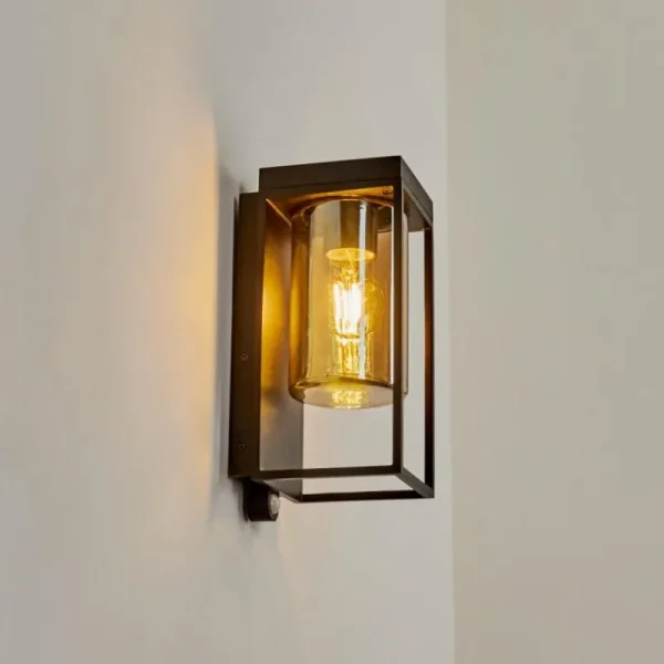 hofstein Applique murale d'extérieur Palanga LED Noir, 1 lumière, Détecteur de mouvement* Lampes Modernes