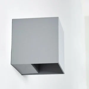 hofstein Applique murale d'extérieur Fauderup LED Gris, 2 lumières* Lampes Modernes