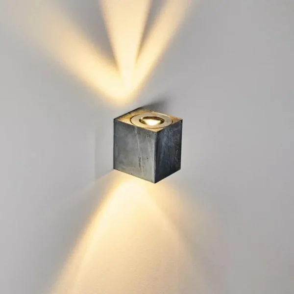 hofstein Applique murale d'extérieur Mora LED Nickel mat, 2 lumières* Lampes Modernes