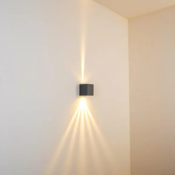 hofstein Applique murale d'extérieur Orsa LED Gris, 2 lumières* Lampes Modernes