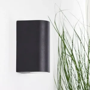 hofstein Applique murale d'extérieur Komoren LED Noir, 2 lumières* Lampes Modernes