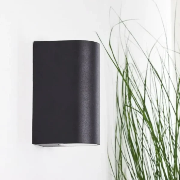 hofstein Applique murale d'extérieur Komoren LED Noir, 2 lumières* Lampes Modernes