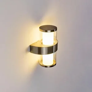 hofstein Applique murale d'extérieur Parawa LED Nickel mat, 2 lumières* Lampes Modernes