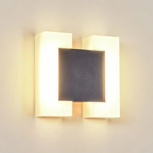 hofstein Applique murale d'extérieur Zoppola LED Anthracite, Blanc, 2 lumières* Lampes Modernes