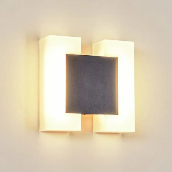 hofstein Applique murale d'extérieur Zoppola LED Anthracite, Blanc, 2 lumières* Lampes Modernes