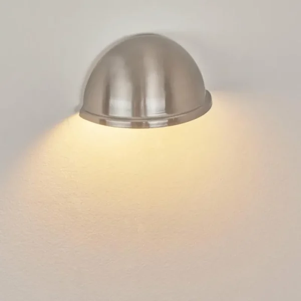 hofstein Applique murale d'extérieur Wundowie Acier inoxydable, Blanc, 1 lumière* Lampes Modernes