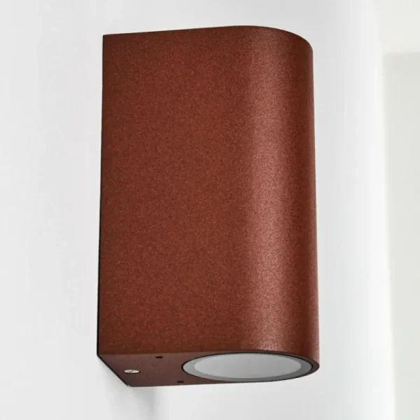 hofstein Applique murale d'extérieur Norrelogum Rouille, 2 lumières* Lampes Modernes