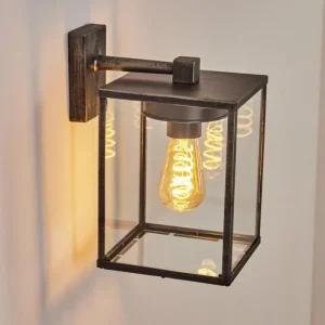 hofstein Applique murale d'extérieur Gramilla Noir, Argenté, 1 lumière* Lampes Modernes