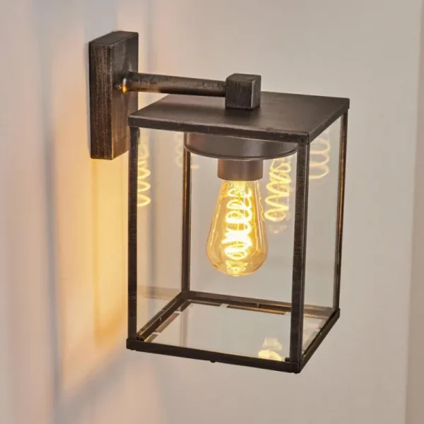 hofstein Applique murale d'extérieur Gramilla Noir, Argenté, 1 lumière* Lampes Modernes