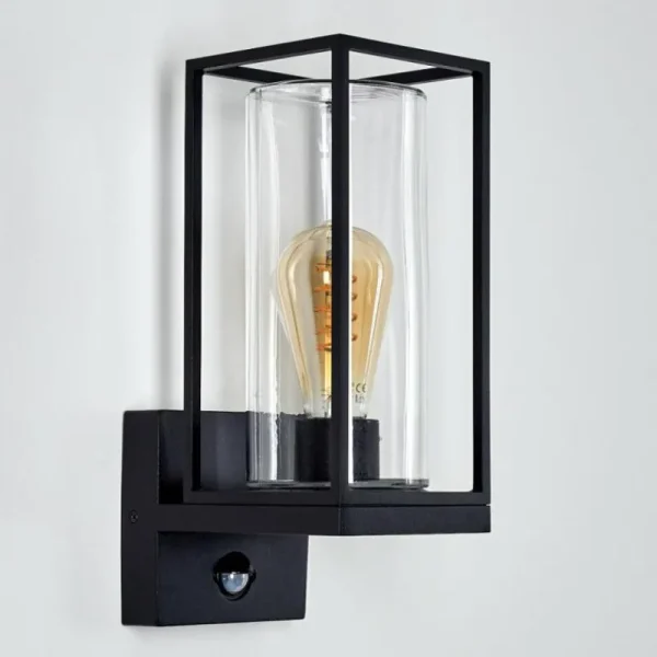 hofstein Applique murale d'extérieur Palanga Noir, 1 lumière, Détecteur de mouvement* Lampes Modernes