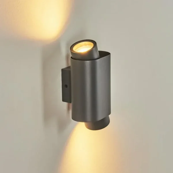 hofstein Applique murale d'extérieur Guampacha Anthracite, 2 lumières* Lampes Modernes