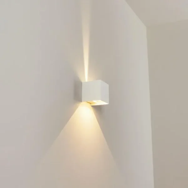 hofstein Applique murale d'extérieur Tamarin LED Blanc, 2 lumières* Lampes Modernes