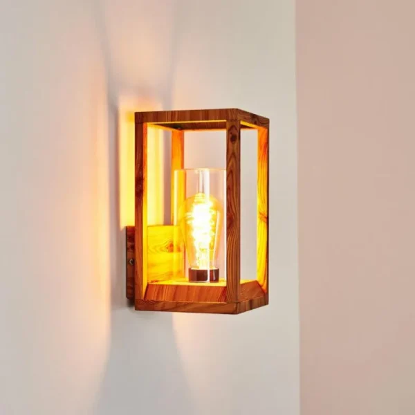 hofstein Applique murale d'extérieur Leset Brun, Couleur bois, 1 lumière* Lampes Modernes