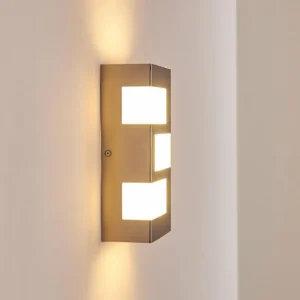 hofstein Applique murale d'extérieur Lannion LED Acier inoxydable, 3 lumières* Lampes Modernes