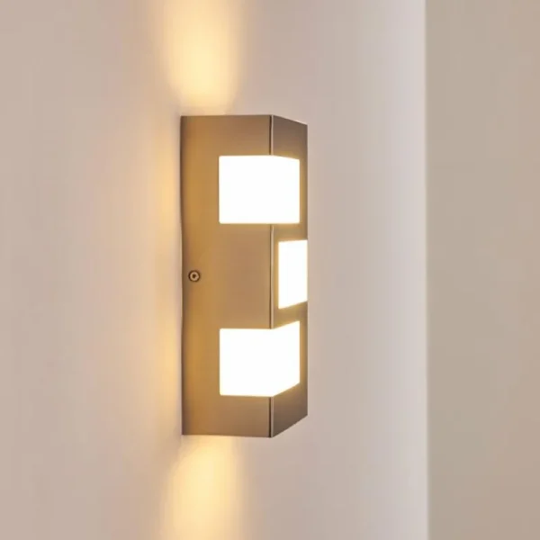 hofstein Applique murale d'extérieur Lannion LED Acier inoxydable, 3 lumières* Lampes Modernes