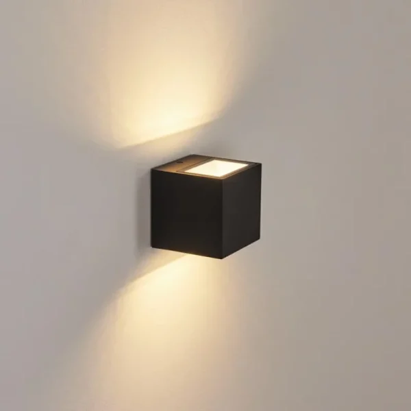 hofstein Applique murale d'extérieur Spidern LED Noir, 1 lumière* Lampes Modernes