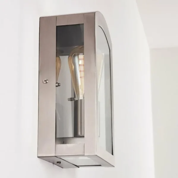 hofstein Applique murale d'extérieur Chipola Acier inoxydable, 1 lumière* Lampes Modernes
