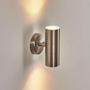 hofstein Applique murale d'extérieur Bessiebelle Acier inoxydable, 2 lumières* Lampes Modernes