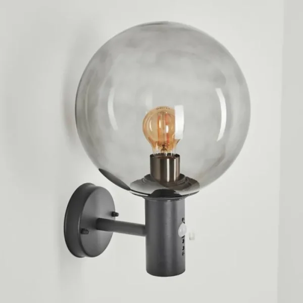 hofstein Applique murale d'extérieur Bostarenga Anthracite, 1 lumière, Détecteur de mouvement* Lampes Modernes