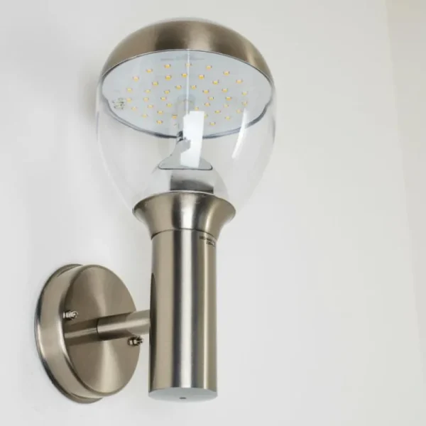 hofstein Applique murale d'extérieur CORDOVA LED Acier inoxydable, 1 lumière* Lampes Modernes