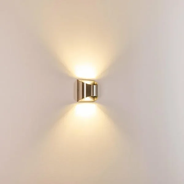 hofstein Applique murale d'extérieur Vano LED Nickel mat, 2 lumières* Lampes Modernes