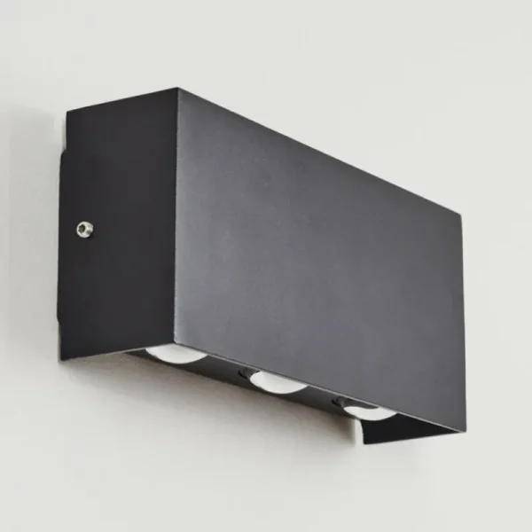 hofstein Applique murale d'extérieur Morenos LED Anthracite, Blanc, 6 lumières* Lampes Modernes