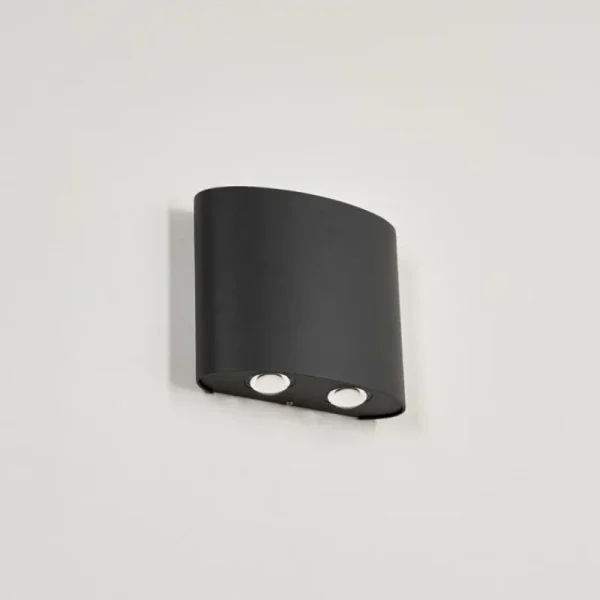 hofstein Applique murale d'extérieur Oiba LED Gris, 1 lumière* Lampes Modernes