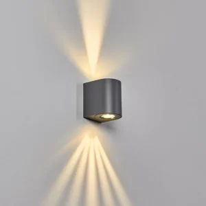 hofstein Applique murale d'extérieur Mora LED Gris, 2 lumières* Lampes Modernes