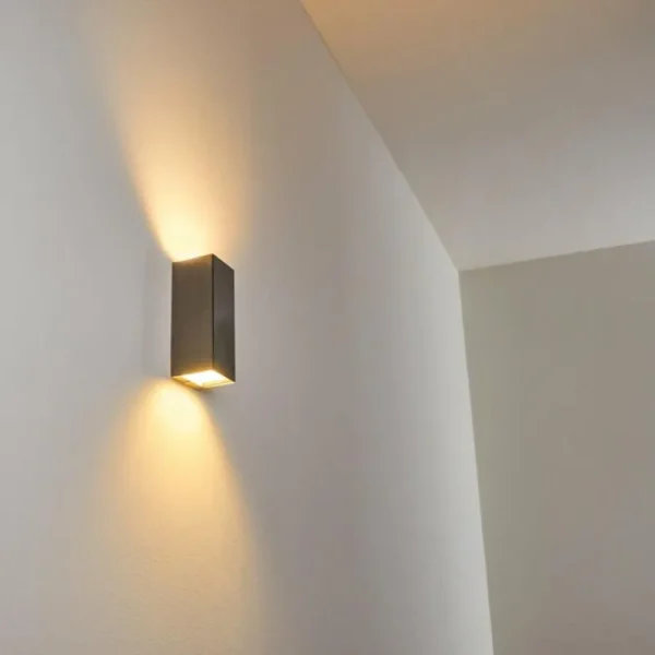 hofstein Applique murale d'extérieur Bogachiel LED Acier brossé, 1 lumière* Lampes Modernes
