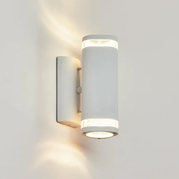 hofstein Applique murale d'extérieur Amyton Blanc, 2 lumières* Lampes Modernes