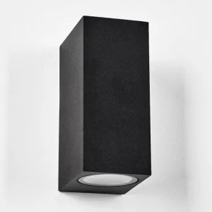 hofstein Applique murale d'extérieur Komoren LED Noir, 2 lumières* Lampes Modernes