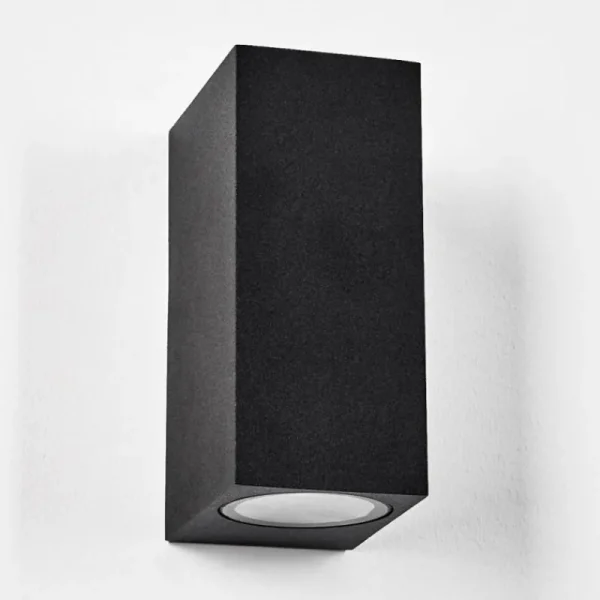 hofstein Applique murale d'extérieur Komoren LED Noir, 2 lumières* Lampes Modernes