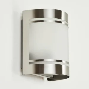 hofstein Applique murale d'extérieur Visnum Nickel mat, Blanc, 1 lumière* Lampes Modernes