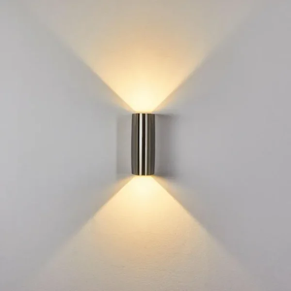 hofstein Applique murale d'extérieur Avena LED Acier inoxydable, 1 lumière* Lampes Modernes