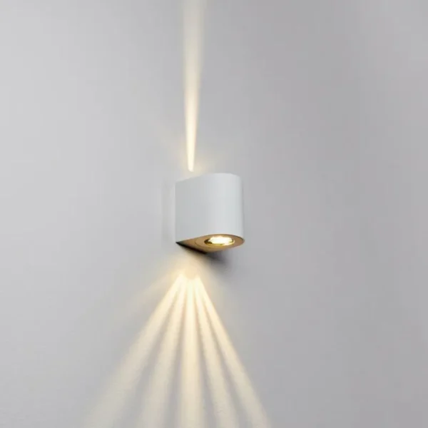 hofstein Applique murale d'extérieur Mora LED Blanc, 2 lumières* Lampes Modernes