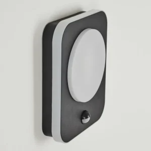 hofstein Applique murale d'extérieur Haga LED Noir, 1 lumière, Détecteur de mouvement* Lampes Modernes